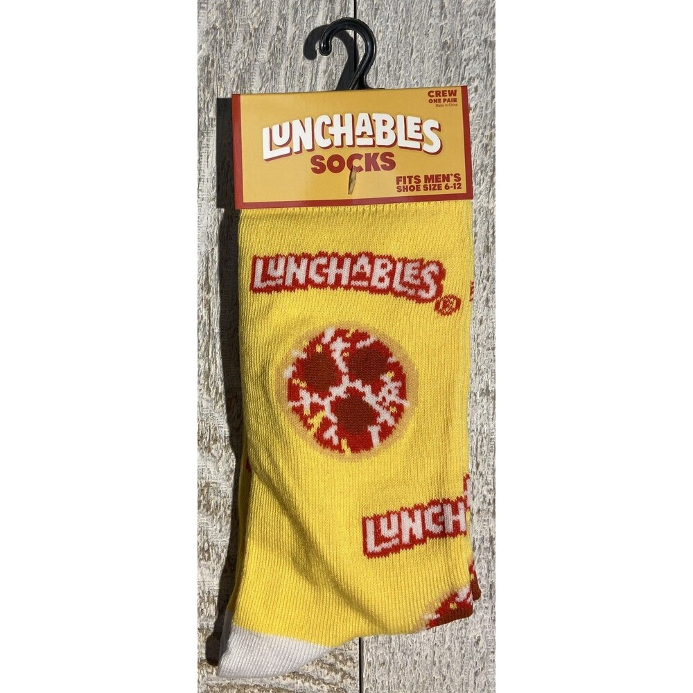 Lunchables Print Novelty Crew Socks - Men’s Size 6-12 - D045
